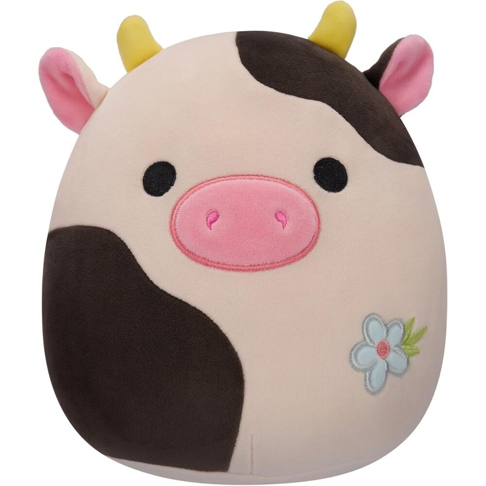 Squishmallows Original Connor Cow 11" with Blue Flower Embroidery Plush NWT